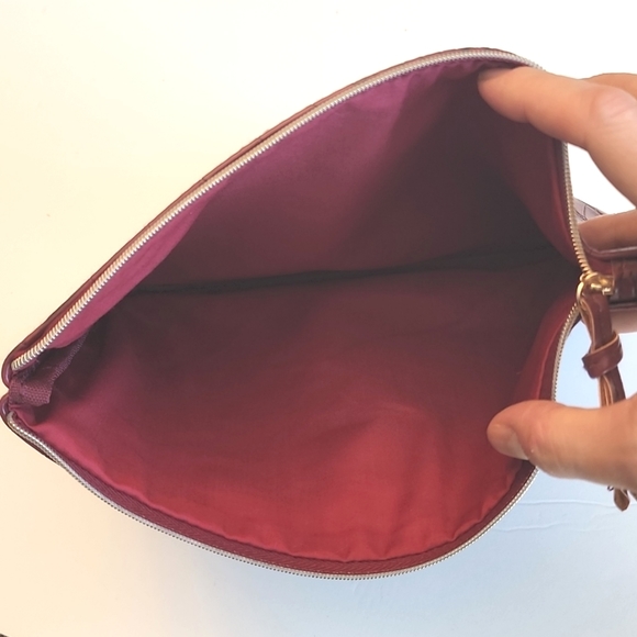 Taryn Rose faux croc print zipper pouch wristlet - Picture 8 of 8